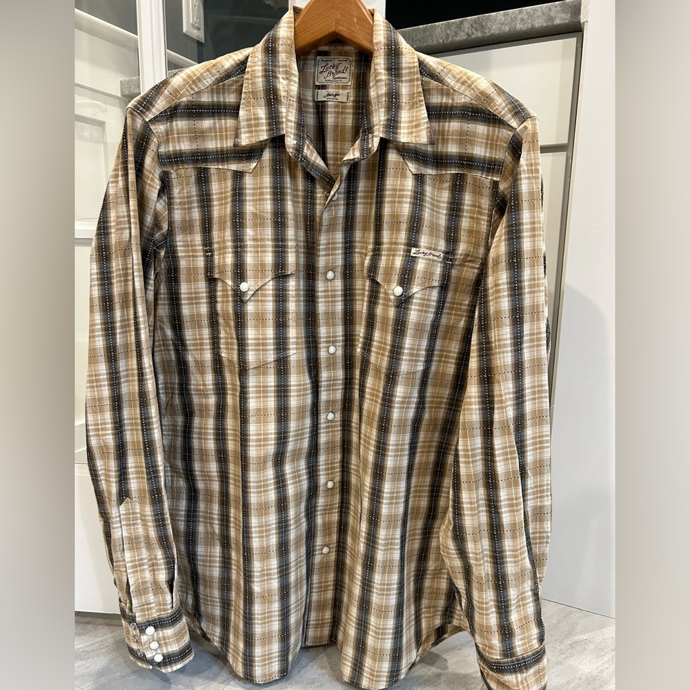 Lucky Brand Snap Button Western Shirt Size L